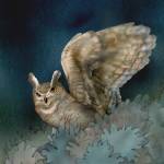 Submitted art
Great Horned Owl by Jeannine Chappell, a featured artist at the Blue Whole Gallery in September.