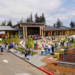 Photo by John Gussman 
Tribal members, staff and advocates celebrate the Jamestown Healing Clinics grand opening ceremony on Aug. 20.