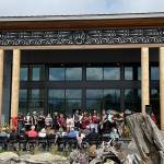 Sequim Gazette photo by Matthew Nash/ For the Jamestown Healing Clinics grand opening on Aug. 20, tribal citizens and descendants performed two songs, The Happy Song and We sing strong used with permission from the Port Gamble SKlallam Tribe and Joseph Price.