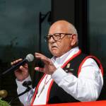 Sequim Gazette photo by Matthew Nash/ W. Ron Allen, council chairman for the Jamestown SKlallam Tribe, said at the Jamestown Healing Clinics grand opening on Aug. 20 that there are many, many people who need our help and thats what were here to do (with those afflicted by opioid use disorder).