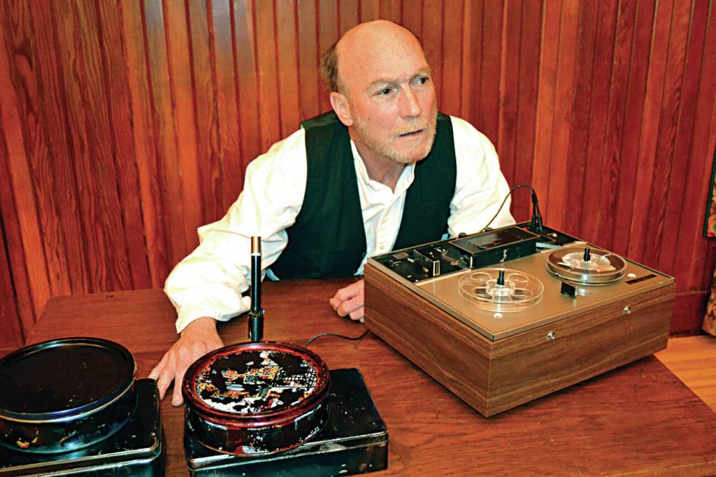 Sequim Gazette file photo by Matthew Nash
Thirty plus years after founding Olympic Theatre Arts, Rick Waites revisited its first production Krapps Last Tape. He first performed it in 1980 in the Old Dungeness Schoolhouse. He died in August in Kingston.