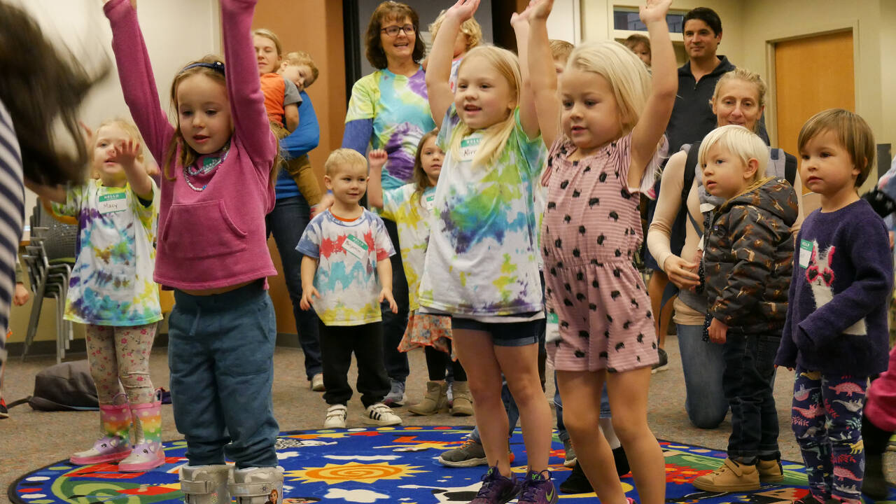 Photo courtesy of North Olympic Library System / Youngsters enjoy a storytime session at the Port Angeles Library. Local libraries host storytimes in Sequim, Port Angeles and Forks starting in September.