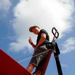Sammy Mason, 12, stands atop his familys Stearman plane that they use for Mason Wing Walking lessons. His mom Marilyn said their son James, 15, went up for a flight during the Air Affaire with his dad Mike. Sammy will likely go on his first wing walking adventure before the end of the year. They know it inside and out, she said. Im nervous a little bit, but Im ready to fly, Sammy said. Ive been riding along with them since I was 4.