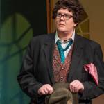 Sequim Gazette photo by Emily Matthiessen / Christine Palka plays Dr Einstein in OTAs upcoming play, Arsenic and Old Lace, directed by Steve Humphrey. Shadow and light are used to great effect on the set. Cast members said that Palka showed up to help build the set, but ended up playing Dr. Einstein less than three weeks ago. Merrin Packer, playing Elaine Harper, said, Shes wonderful. Mario Arruda, playing Mortimer Brewster said Palka is killing it.