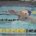 Julia Jeffers competes in the 200 individual medley as the Wolves take on Port Angeles in 2021.