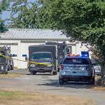 Sequim Gazette photo by Emily Matthiessen
Members of the Kitsap Critical Incident Response Team (KCIRT) investigate an active shooter situation off Priest Lane on Sept. 22.