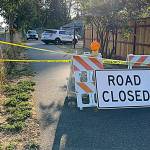 Sequim Gazette photo by Matthew Nash
A portion of the Olympic Discovery Trail between the Dungeness River Nature Center and Priest Road was closed for several hours the morning of Sept. 22 due to an active shooter scenario.