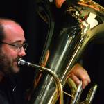 Tuba player Tyler Benedict is among the Port Angeles Symphony brass players prominent in Fanfare for the Common Man. Aaron Coplands piece is part of the Family Pops concerts Friday and Saturday.