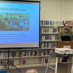Sequim Gazette photo by Matthew Nash/ Use at the Sequim Library continues to go up, said Noah Glaude, North Olympic Library Systems executive director, and the call for more space is the the reason theyve brought in about $5.1 million so far towards a $6.1 million remodel and expansion project.
