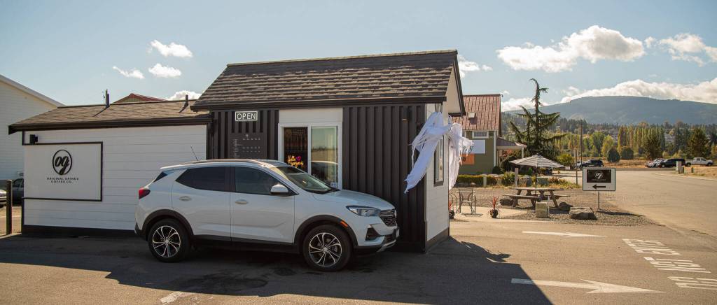 Sequim Gazette photo by Emily Matthiessen / Turn south onto Center Way to reach the Original Grinds Coffee Co., at 615 E. Washington St., where staff serves hot and cold drinks and freshly-prepared food, including a weekly panini special.