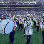 Submitted photo/ Sequim High and Middle School students play during the halftime show of the University of Washingtons football game on Sept. 10 as part of Husky Band Day.
