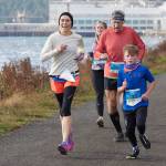 Photo courtesy of Run the Peninsula
Participants race toward the finish line at the third-annual Larry Scott Trail 5k/10k/half-marathon in 2021.