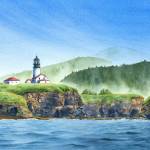 Submitted art / Cape Flattery Lighthouse by Julie Senf, a featured artist this November at Blue Whole Gallery.