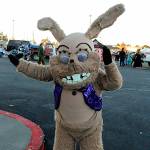 Sequim Gazette file photo by Matthew Nash/ Jaxon Wessel walked through the Olympic Peninsula Rat Racers Trunk-or-Treat in 2021 as Glitchtrap from the video game Five Nights at Freddys. His mom Brandy made the intricate costume. Rat Racers return 6-8 p.m. Monday, Oct. 31, at the Sequim Village Shopping Center.