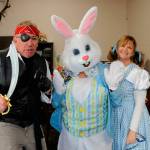 Sequim Gazette file photo by Matthew Nash/ During the Sequim Elks Lodges drive-thru event in 2021, Jace Cutler the pirate, Karen Lewis the Easter Bunny, and Lori Taylor as Dorothy from the Wizard of Oz handed out candy. The Elks offer their event again from 3-5 p.m. on Halloween.