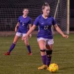 Sequim Gazette photo by Emily Matthiessen / Sequims Hailey Wagner, right, and teammate Ivy Barrett take on Bainbridge in an Oct. 20 Olympic League match. Bainbridge prevailed, 5-3.