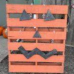 Sequim Gazette photo by Matthew Nash/ After finding this project online, Lindsey Kester said she had all the materials already and she and her daughters made this pumpkin crate decoration.