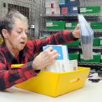 Photo by Keith Thorpe/Olympic Peninsula News Group / Election worker Phyllis Lawyer of Sequim sorts ballots on election day (Tuesday, Nov. 8) at the Clallam County Courthouse in Port Angeles.
