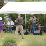 Sequim Gazette photo by Michael Dashiell / Visitors to In Bloom Lavender Farms on July 17 enjoy music.
