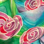 Submitted art / A hand-painted silk scarf by hue are you?s Renne Emiko Brock, one of a dozen participating artists on the Strait from the Artists, a free, self-guided tour slated for Nov. 12.