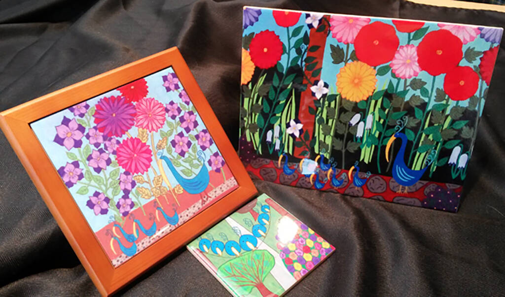 Submitted photo / Tile art by Jean Wyatt of J Wyatt Art, one of a dozen participating artists on the Strait from the Artists, a free, self-guided tour slated for Nov. 12.