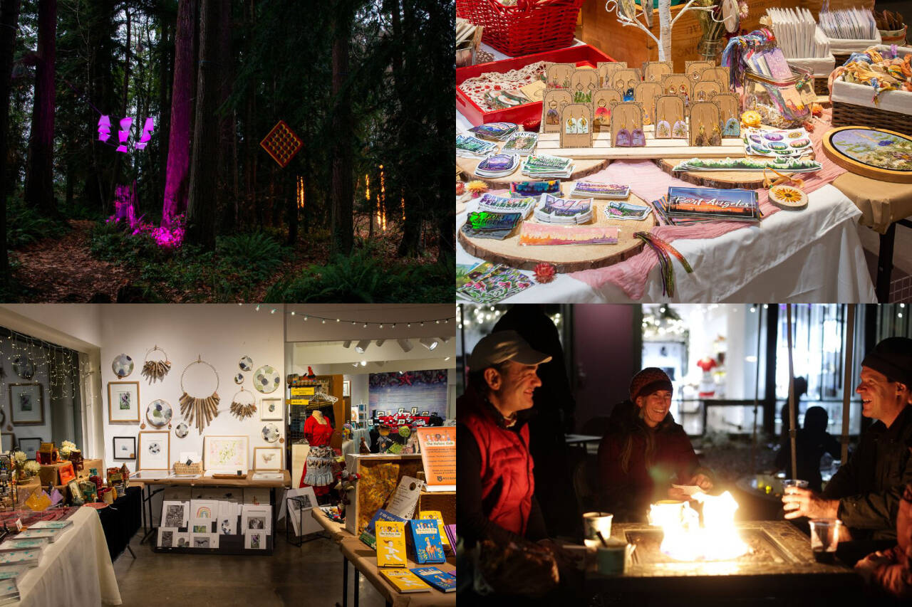 Submitted photos / The Port Angeles Fine Arts Center kicks off its annual Makers Market and Light Art Experience on Friday, Nov. 25.
