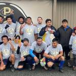 Rick Ross/Peninsula College
Members of Forks FC celebrate a Peninsula Soccer League title on Nov. 6.