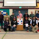 Photo courtesy of Greywolf Elementary School / Students and staff at Greywolf Elementary School honor U.S. Armed Forces veterans at the schools annual Veterans Day ceremony on Nov. 10.