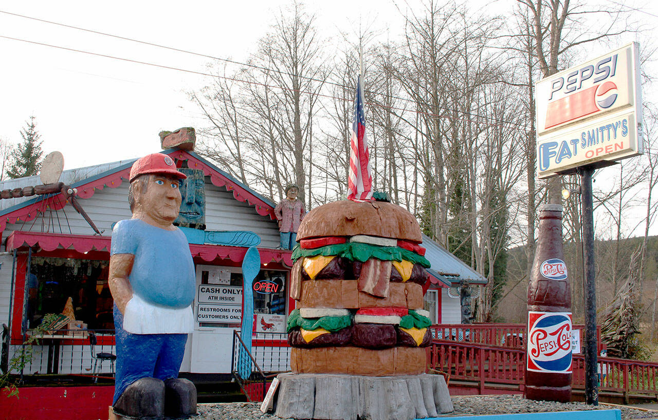 File photo by Zach Jablonski/Olympic Peninsula News Group / A man suspected of stealing dollar bills from the wall Fat Smittys restaurant in Discovery Bay was arrested a short time later at a nearby marijuana shop.