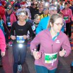Photo courtesy of Run the Peninsula / Runners and walkers break from the starting line at the 2021 Jamestown SKlallam Tribe 5k/10k race.