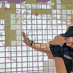 Sequim Gazette photo by Matthew Nash/ Blaine Zechenelly, disaster planner for Clallam County Fire District 3, said by the end of June 16, community members covered about 75 percent of a grid system organizers made for a disaster drill in the Sequim area.