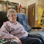 Sequim Gazette photo by Matthew Nash
Nancy Nan Suter of Parkwood Manufactured Housing Community said shes been unable to look for more affordable housing with rent increases due to her decreasing eyesight. Ive heard of people moving. I cant move, Suter said. Ive asked around. Im not able to look around. I dont want to go into assisted living or an apartment. I like living independently. Staying where I am at is the best option.