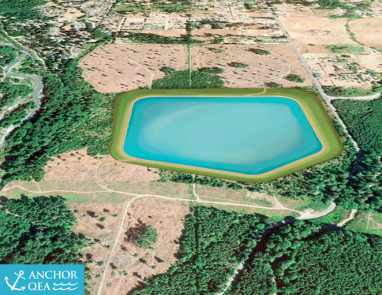 The Dungeness Off-Channel Reservoir is pictured in an artists rendering by Anchor QEA, the projects engineering firm.