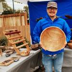 Photo by Emma Jane Garcia/Sequim Farmers & Artisans Market / Check out local crafts for gift ideas  such as this wood bowl by Davis Stevenson of Northwest Beach Works  at The December Market, set for 10 a.m.-2 p.m. Saturday, Dec. 17, at the Sequim Civic Center plaza.