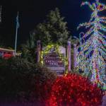 Sequim Gazette photo by Emily Matthiessen / The slope leading up to the Elder Center at the Jamestown S'klallam headquarters in Blyn glows with festive light that can be appreciated by all who drive through on the highway and for miles around.