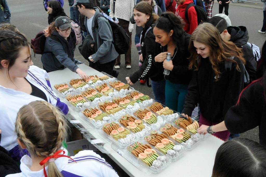 Following a wish by two students, an anonymous staff member purchased cookies for all of Sequim High School on Dec. 13 prior to the Winter Wishes assembly.