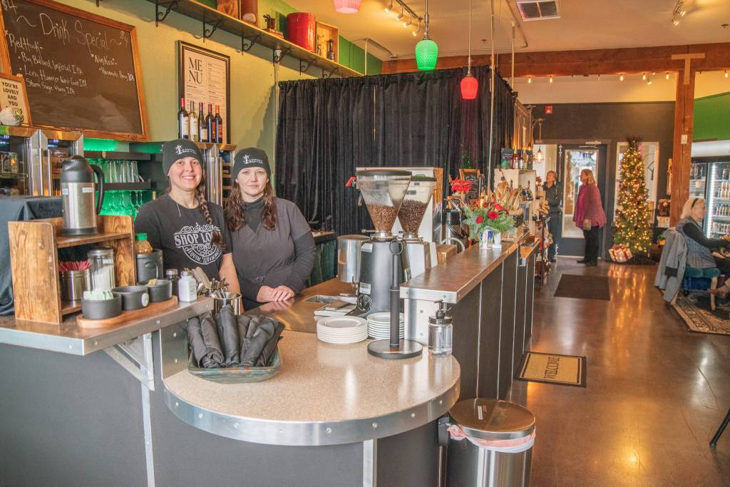 Sequim Gazette photo by Emily Matthiessen / Alison Prise, left, and Stephanie Galloway, co-owners of Wild Goddess Brews-n-Bites, opened up their tapas bar/small bites eatery on Black Friday of this year at the Lehman Court Shops, 145 E. Washington St.