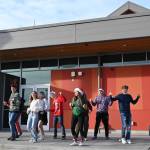 Sequim Gazette photo by Michael Dashiell / Sequim High Schools Vocal Ensemble members perform an impromptu performance at the Sequim Civic Center on Dec. 15. The schools Select Choir and Vocal Ensemble had six stops to make that day as they offered holiday tunes and dance numbers; when one appointment fell through, the group decided to perform at the downtown location instead.