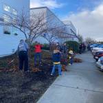 Submitted photo / Members of Sequims BSA Troop 1498 and Troop 7498 gather for a community service project at the Sequim YMCA earlier this month.