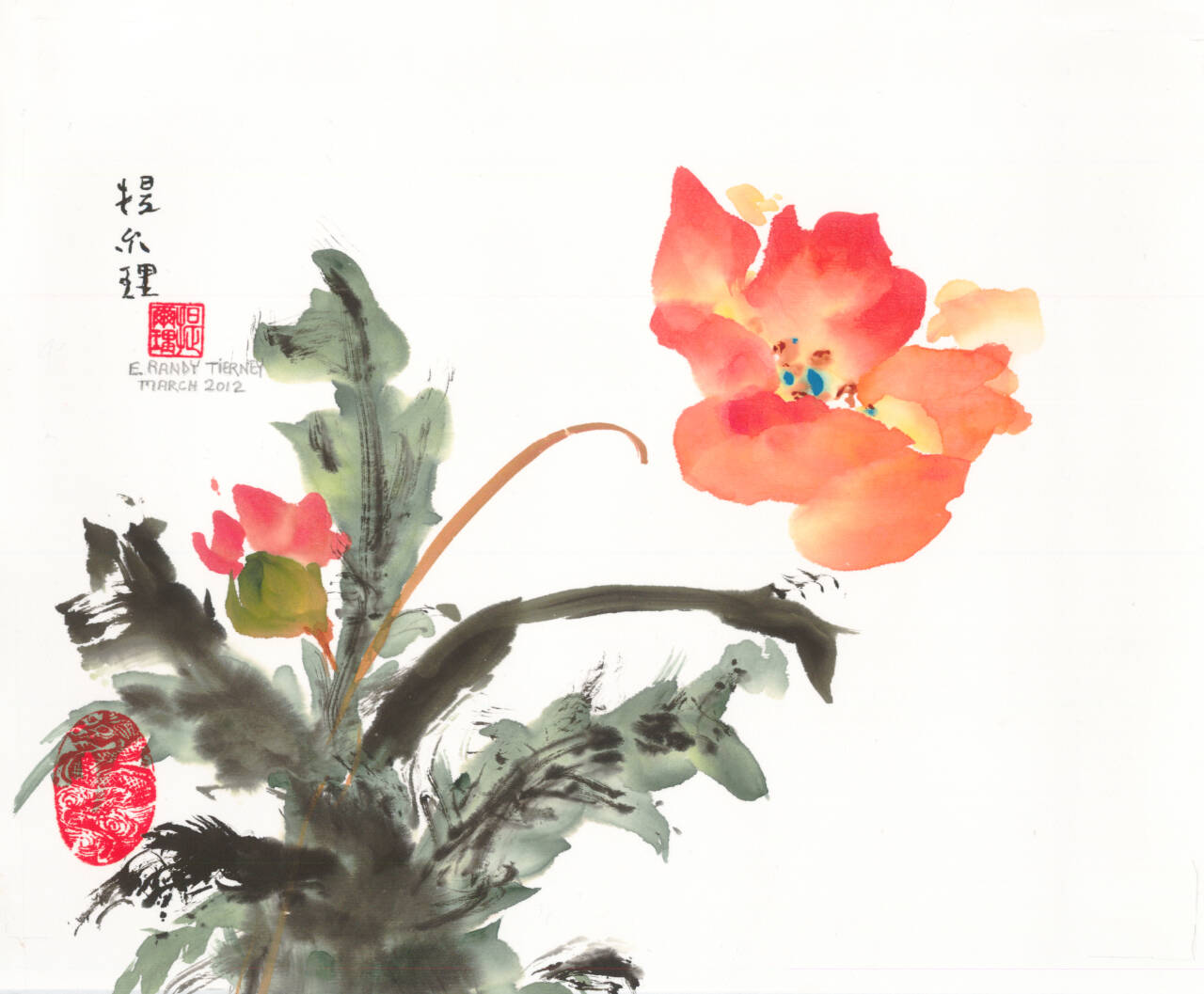 Submitted art / Morning Poppies by Randy Tierney, a featured artist at the City of Sequims Lets Explore Color art exhibit in January.