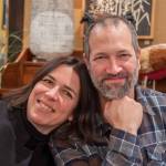 Sequim Gazette photo by Emily Matthiessen / Emily and Scott Underwood, new owners of Over the Fence, now business partners as well as life partners, smile as they speak of future plans for the iconic Sequim store at 118 E. Washington Street.