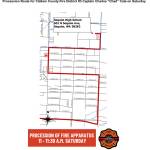 Map route for Charles Chad Cates memorial on Saturday, Jan. 21.