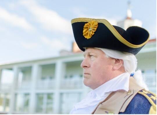 Submitted photo
George Washington (Vern Frykholm, Jr., of Sequim) is the guest speaker at the Olympic Newcomers Clubs quarterly meeting on Feb. 9.