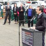 Photo by Reneé Diaz/WNPA News Service / In Olympia, Washington, Attorney General Bob Ferguson speaks at the abortion-rights rally in early January. Ferguson partnered with Rep. Vandana Slatter, D-Bellevue, and Sen. Manka Dhingra, D-Redmond, and announced a new House Bill 1155 to protect sensitive healthcare data.