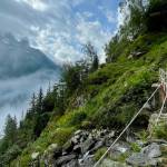 Photo by Kevin Froese/Heidi Kanning / A sweeping view of the Mont Blanc region as Kevin Froese and Heidi Kanning make their way back to Chamonix.