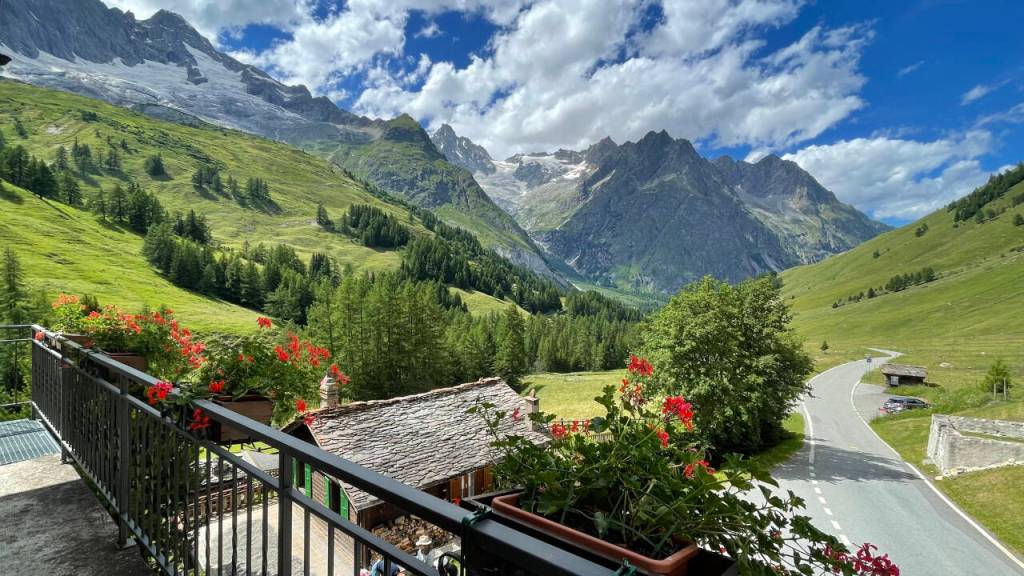Photo by Kevin Froese/Heidi Kanning / Kevin Froese and Heidi Kanning enjoy a stunning view from their Swiss hotel.