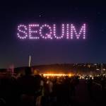 Photo courtesy of City of Sequim
Drones light up the skies above Sequim at the Sequim Sunshine Festival in 2022.