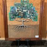 Submitted photo
Made from recycled material, Circuitree by Christopher Allen is on display in the Judith McInnes Tozzer Art Gallery at Sequim Museum & Arts, 544 N. Sequim Ave.