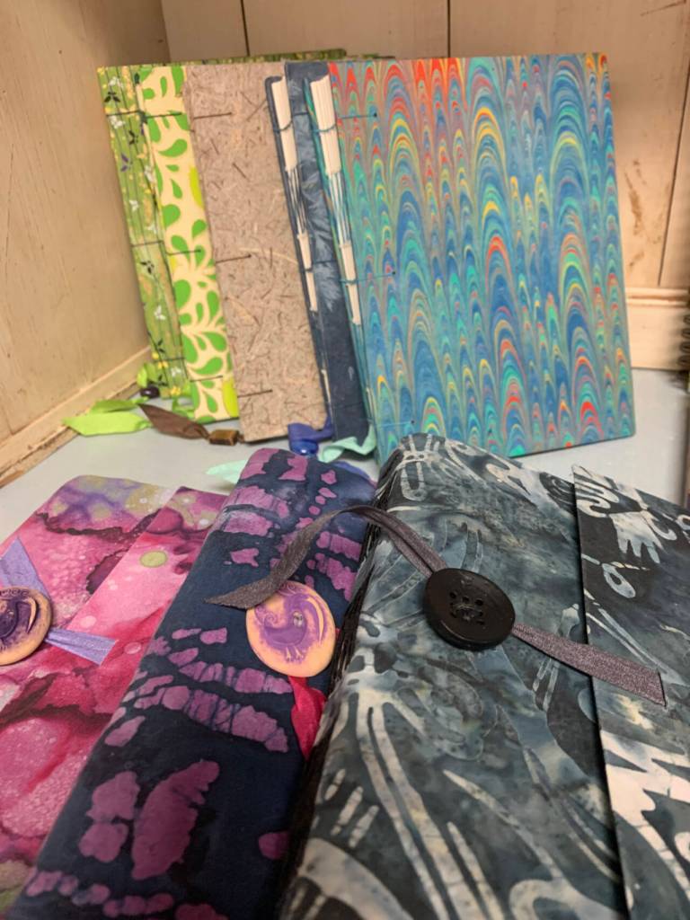 Submitted photo / Hand made journals by Jean Wyatt, a featured artist at Pacific Mist - Books, Cards & Gifts on Feb. 3.