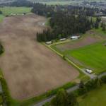 Photo by John Gussman/North Olympic Land Trust
Thanks to community support and Conservation Futures funding, a conservation easement held by North Olympic Land Trust was finalized on Jan. 30. This agreement protects 56 acres known as Mid Valley Farm between Sequim-Dungeness Way and Evans Road as farmland. This is the 24th farm protected by the North Olympic Land Trust (NOLT), the organization noted last week. Responding to the need to protect local farms  further underscored by a collective call to action from the community  the Land Trusts Board has set a goal to double the pace of farmland conservation over the next ten years while continuing to meet habitat conservation goals, NOLT representatives said in the announcement.